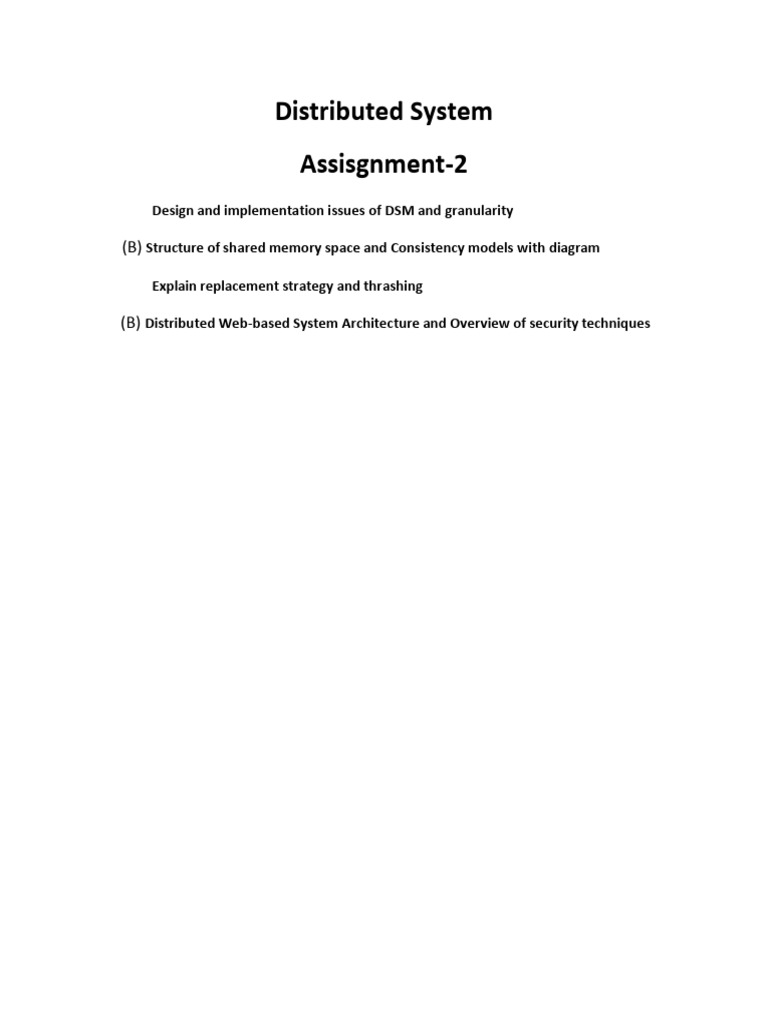 Distributed System Assignment 2 | PDF