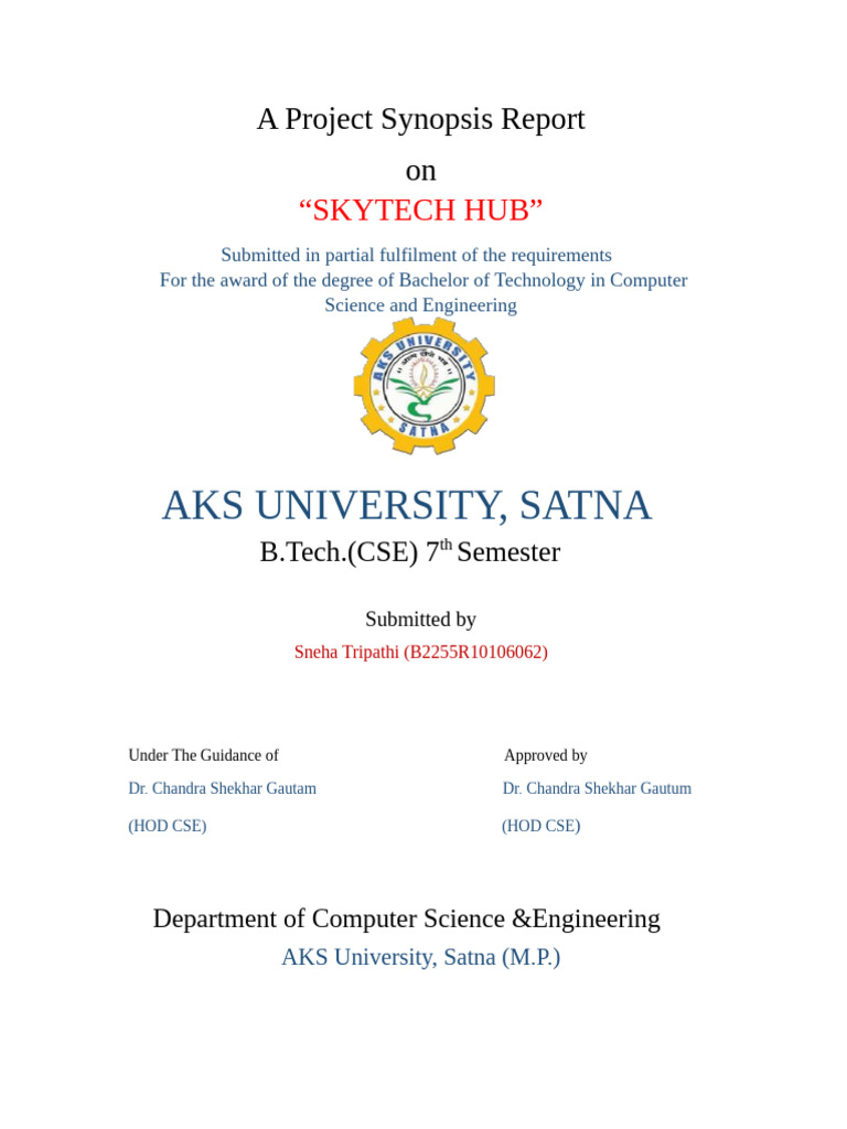CSE_Synopsis_Template[2] | PDF | Web Development | Databases