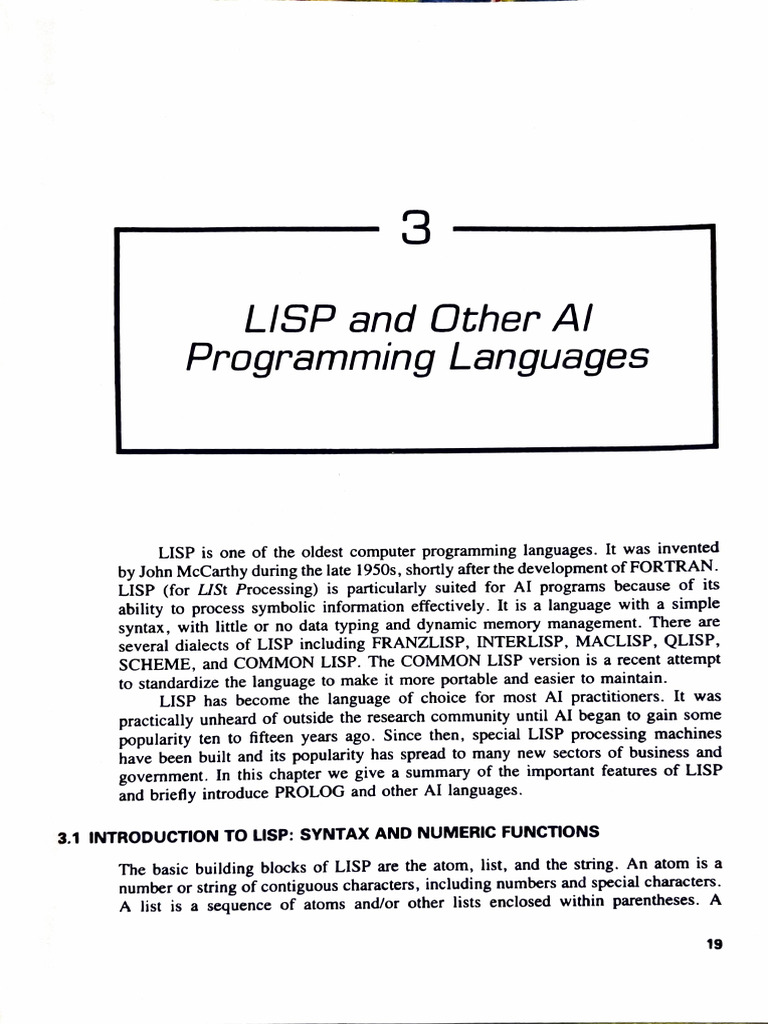 AI Programming Languages | PDF | Programming Language | Functional ...