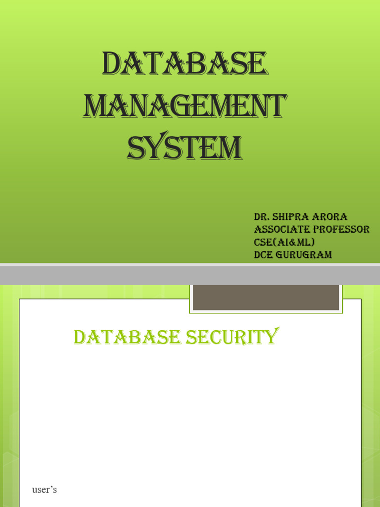 DBMS_Unit 4 | PDF | Databases | Data Warehouse