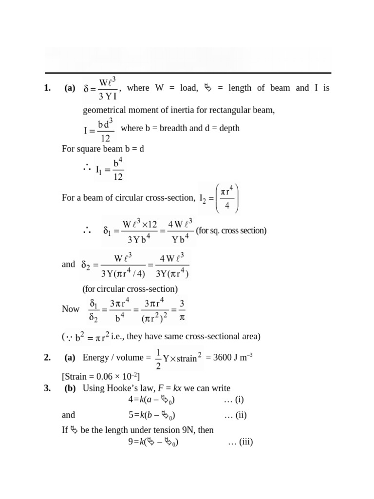 mechanical p of solid solution | PDF | Beam (Structure) | Classical ...