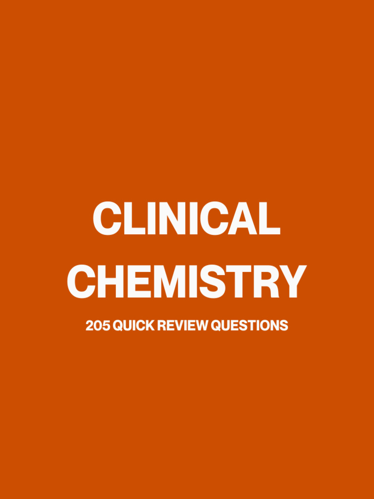 2025 Clinical Chemistry- Medtech Notes | PDF | Myocardial Infarction ...