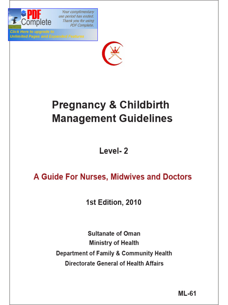 ANC Guidelines at Level 2 - MOH | PDF | Childbirth | Pregnancy
