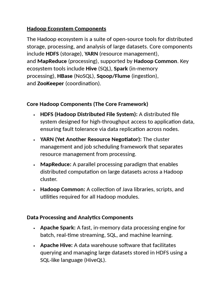 BigDataAnalytics-unit4 | PDF | Apache Hadoop | No Sql