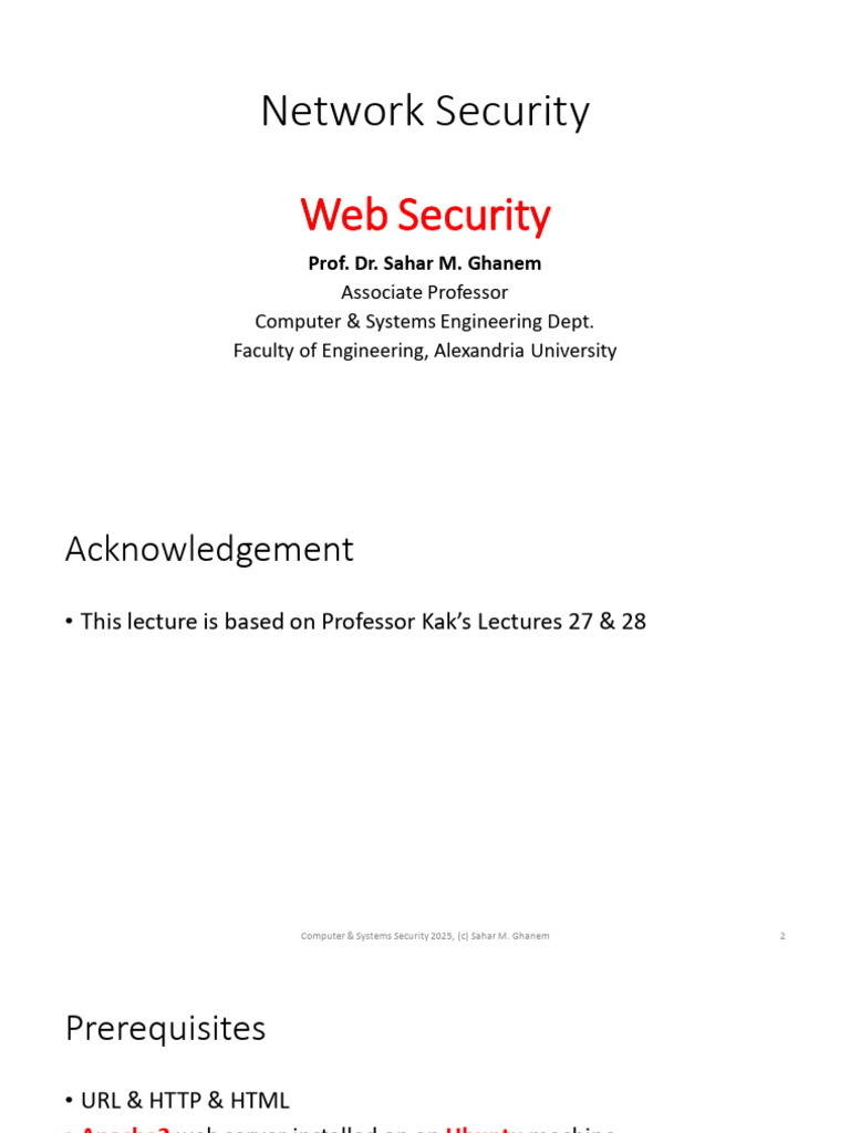 Lec W09 Part II Web Sec (1) | PDF | World Wide Web | Internet & Web