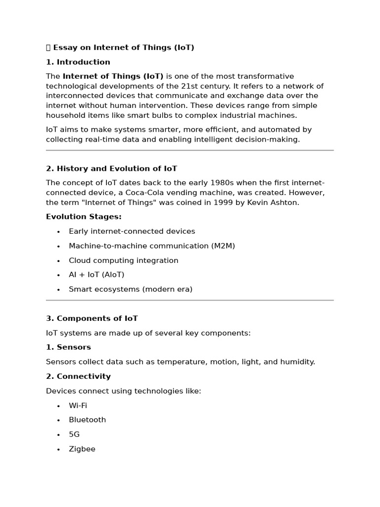 Internet of Things (IoT) | PDF | Internet Of Things | Computer Security
