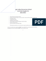 Valley Elementary Supply 2012-20L3: School List