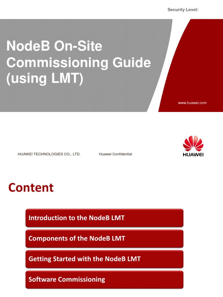 NodeB On-Site Commissioning Guide | PDF | Tab (Gui) | Personal Computers