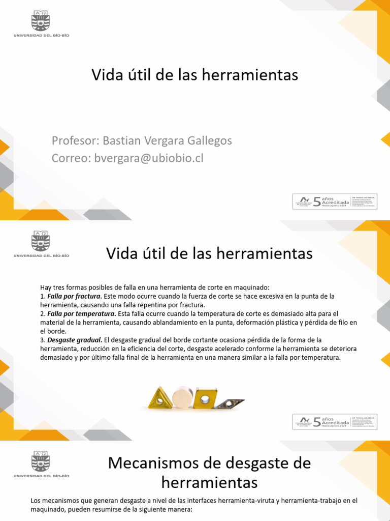 Vida Útil de Las Herramientas | PDF | Ecuaciones | Fatiga (material)