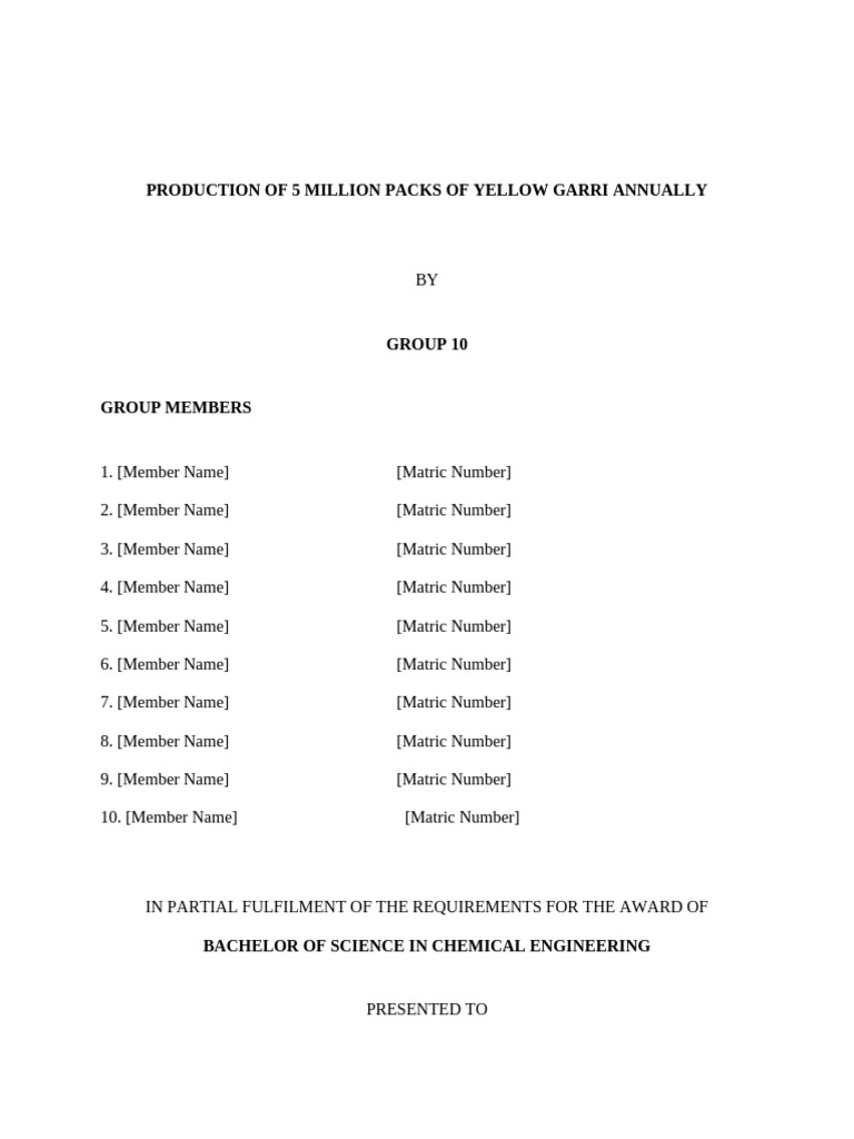 Group 10 Yellow Garri Formatted Final | PDF | Food Security | Vitamin A