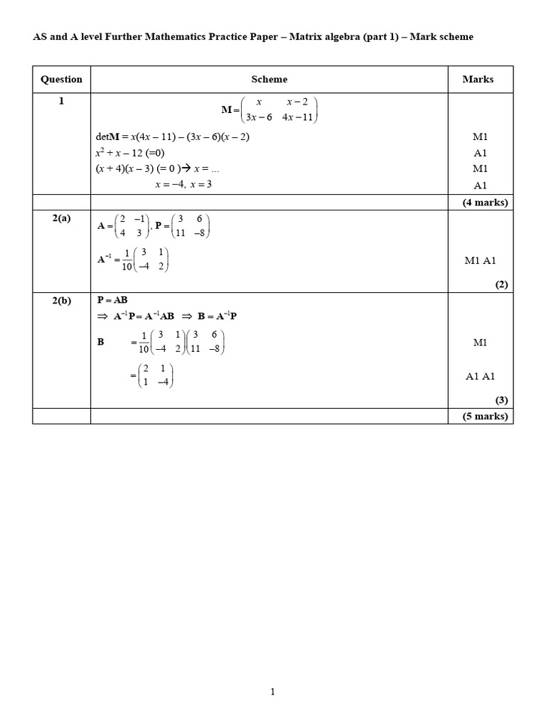 MS as Matrix Algebra (Part 1) | PDF | Matrix Theory | Mathematical Analysis