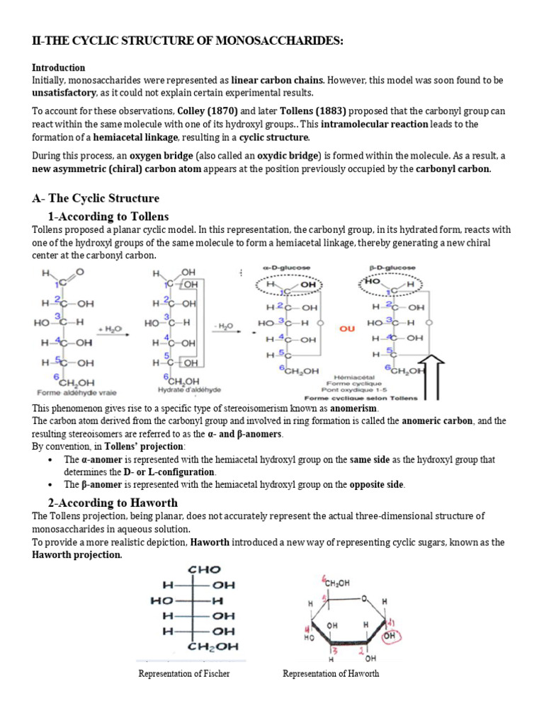 C4 Cyclic Structure of Monosaccharides | PDF | Chemistry | Organic ...
