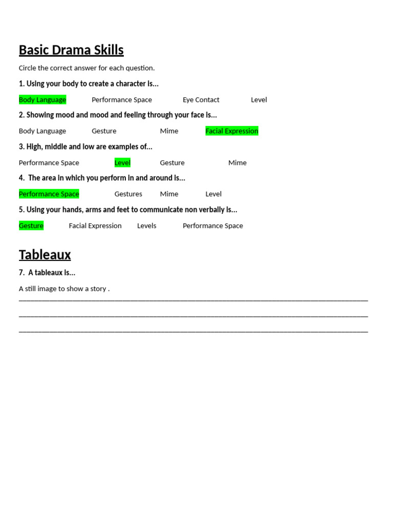 Drama Homework 1 | PDF