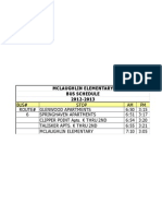 2012-2013 Bus Routes - McLaughlin Elementary