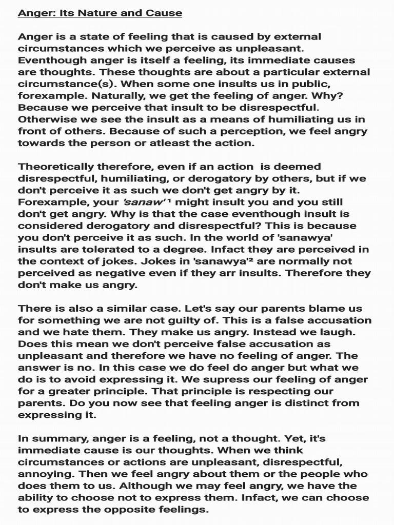 Anger Nature and Cause 260501 195836 | PDF