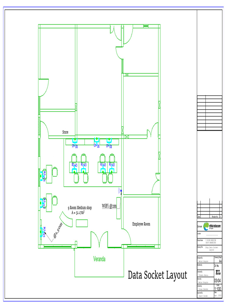 Standard Medium Shop for 9 Room Data Socket Layout | PDF