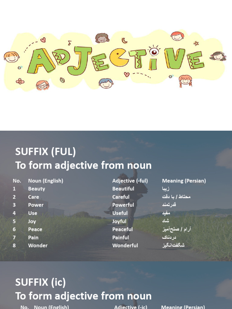 Adjective Formation | PDF