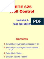 PETE 625 Well Control: Lesson 4 Gas Solubility