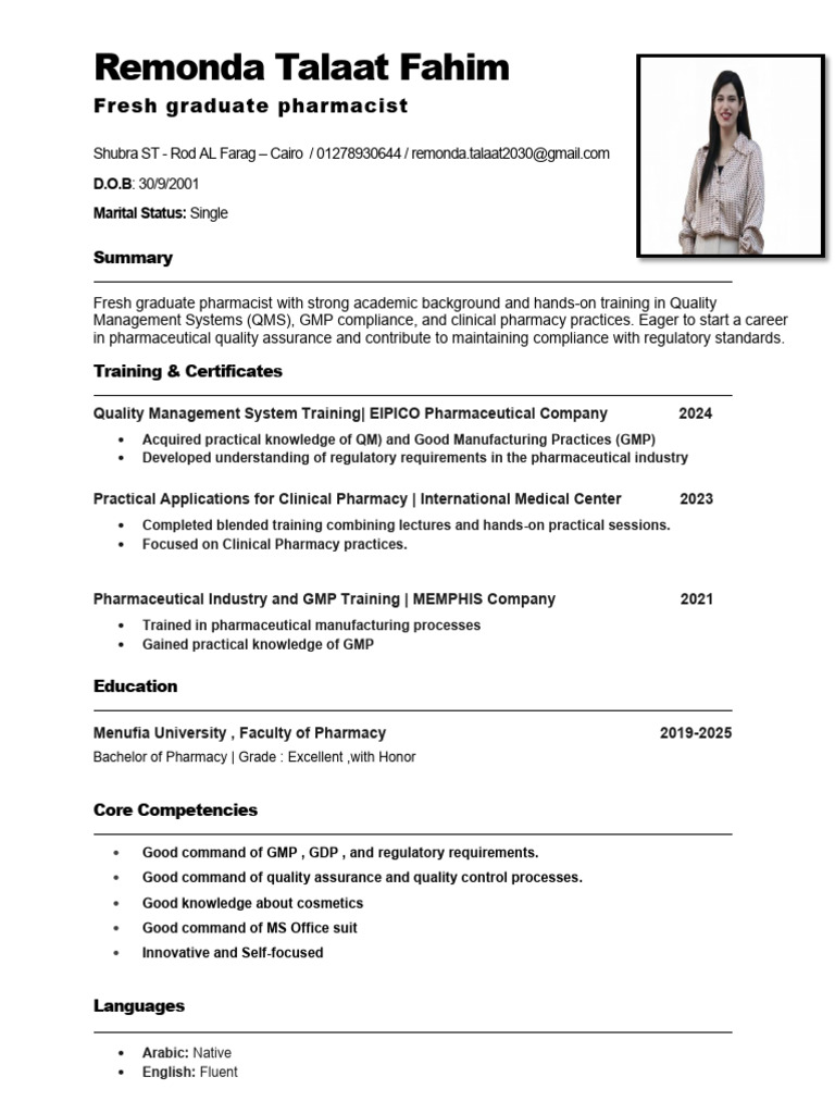 Remonda Talaat - Resume | PDF