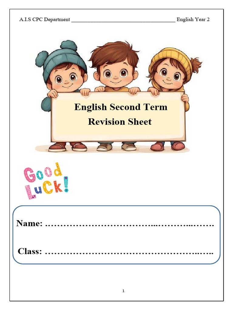 2nd Term Revision Sheet | PDF | Linguistics