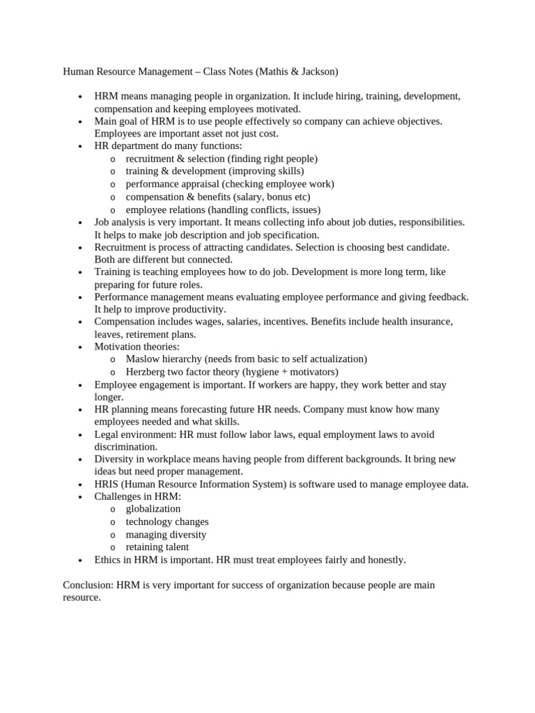 Class Notes | PDF