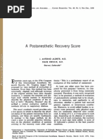 Post Anaesthesia Recovery Score | PDF | Self-Improvement | Wellness