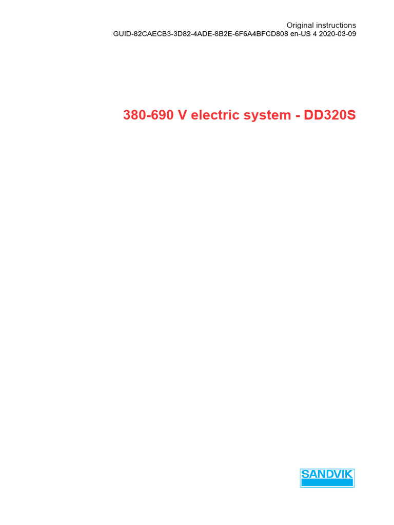 380-690V_electric_system_DD320S_D808_en-US_4_2020-03-09 | PDF | Power ...