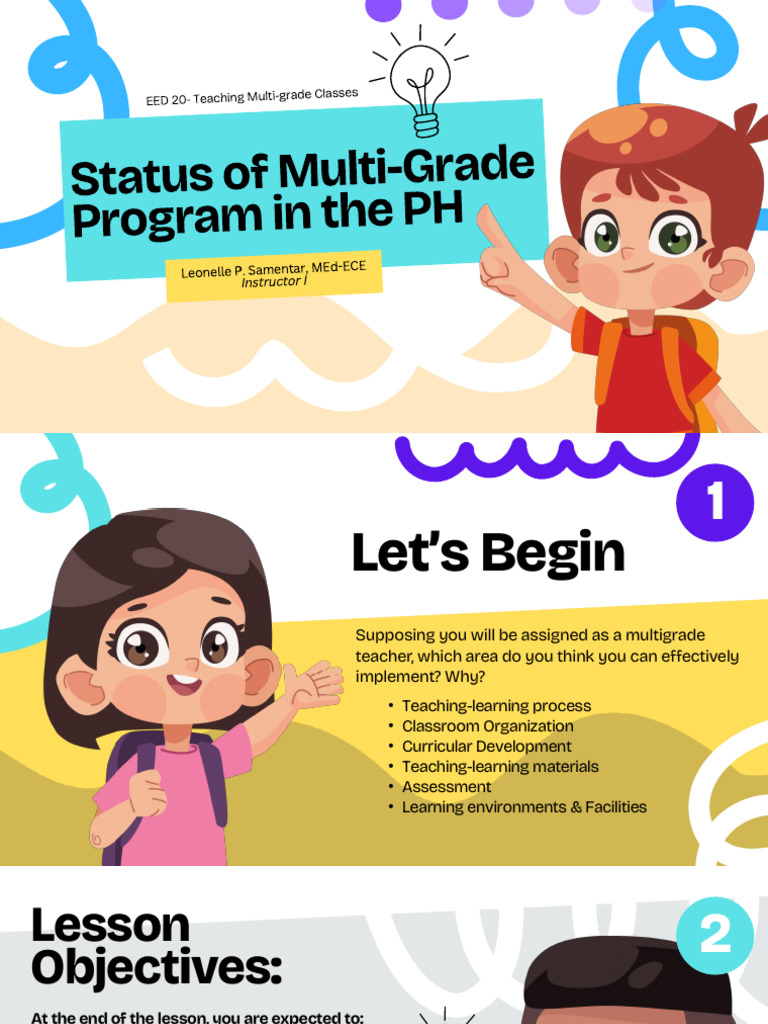 Lesson 2 Status of Multigrade Program | PDF | Curriculum | Teachers