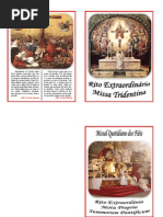 Rito Extraordinário - Missa Tridentina - Livreto-Missal