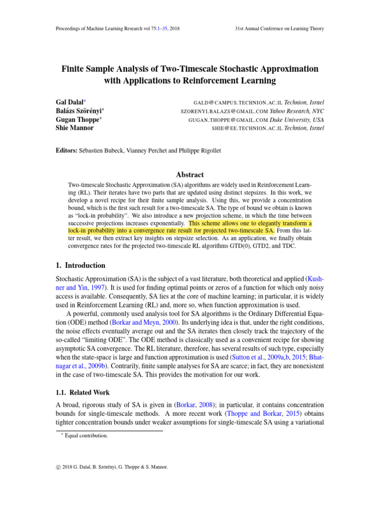 Finite Sample Analysis of Two-Timescale Stochastic Approximation With ...