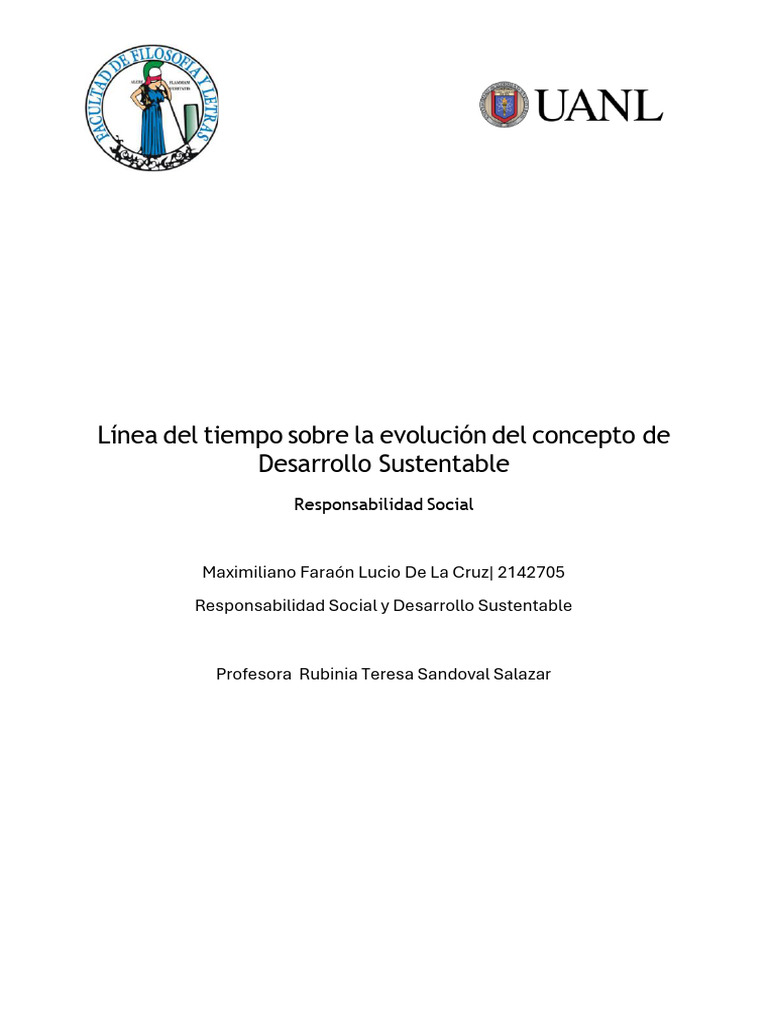 Línea del tiempo sobre la evolución del concepto 1 | PDF | Desarrollo ...