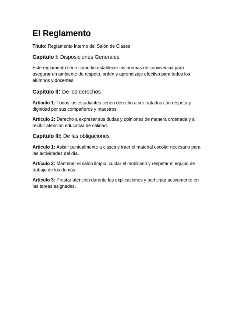 El Reglamento | PDF