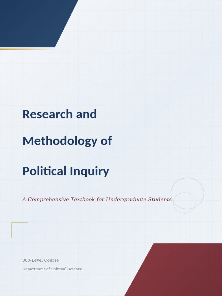 (POS 303) Research and Methodology of Political Inquiry | PDF | Logic ...