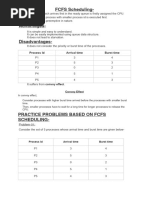 FCFS Scheduling Example and Calculations | PDF