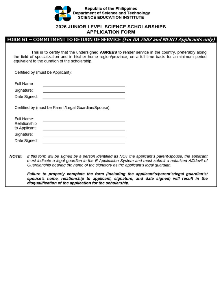 2026 JLSS Application Form G1 | PDF