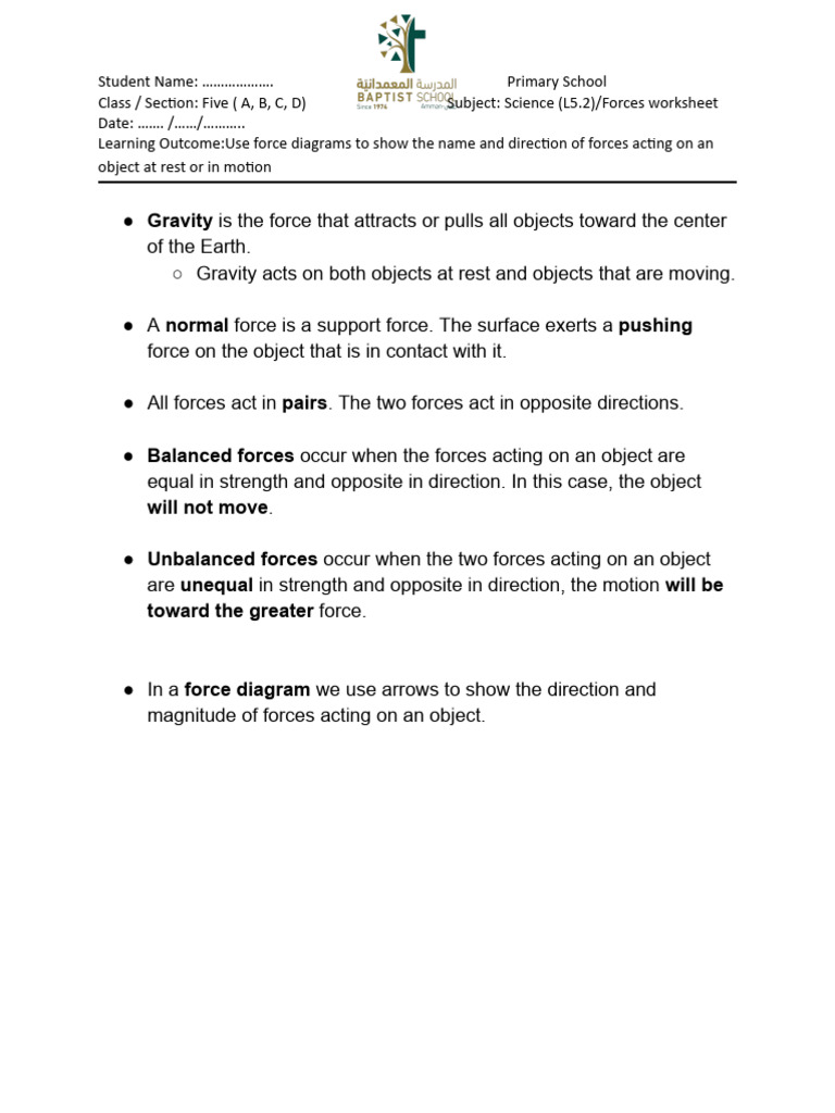 Answer Key of Worksheet 1 L5.1 (1).Docx - Google Docs | PDF | Weight ...