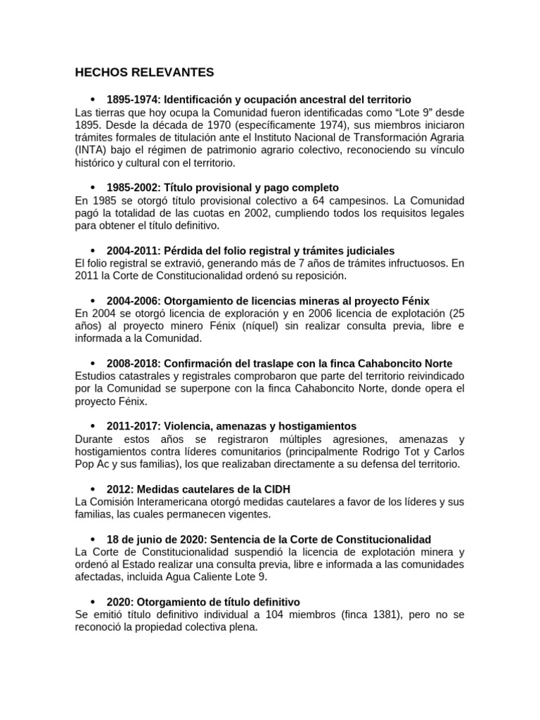 Contexto Factico | PDF