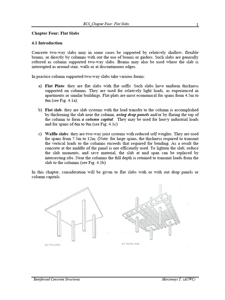 RCS Chapter 4 Flat Slab | PDF | Beam (Structure) | Column