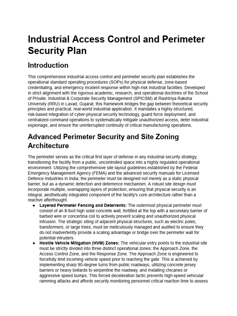 Industrial Access Control Plan Design | PDF | Computer Security | Security