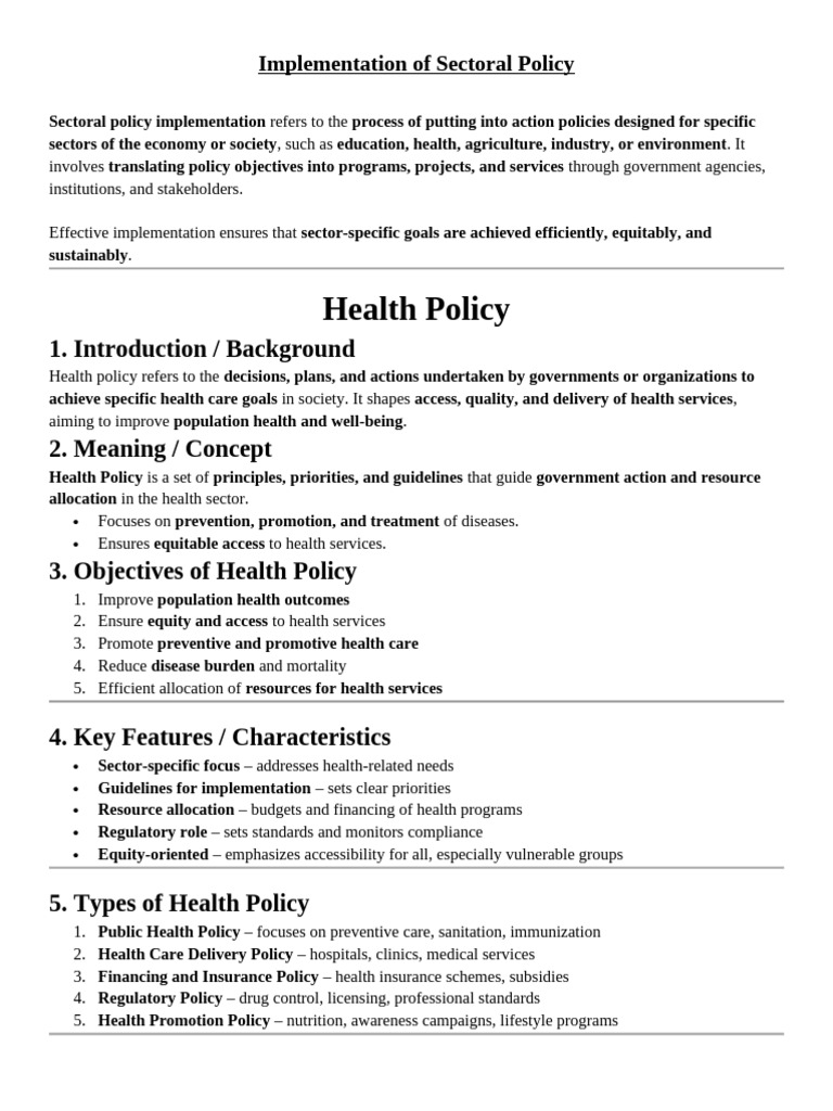 Unit 4 Implementation of Sectoral Policy | PDF | Sustainable Energy ...