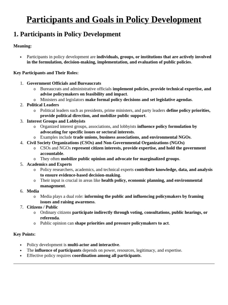 Unit 3-3 Policy Development | PDF | Policy | Sustainability