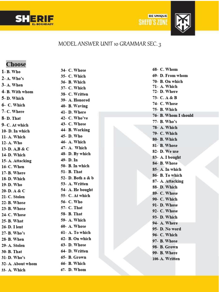 Model Answer g 10 Sec3 | PDF