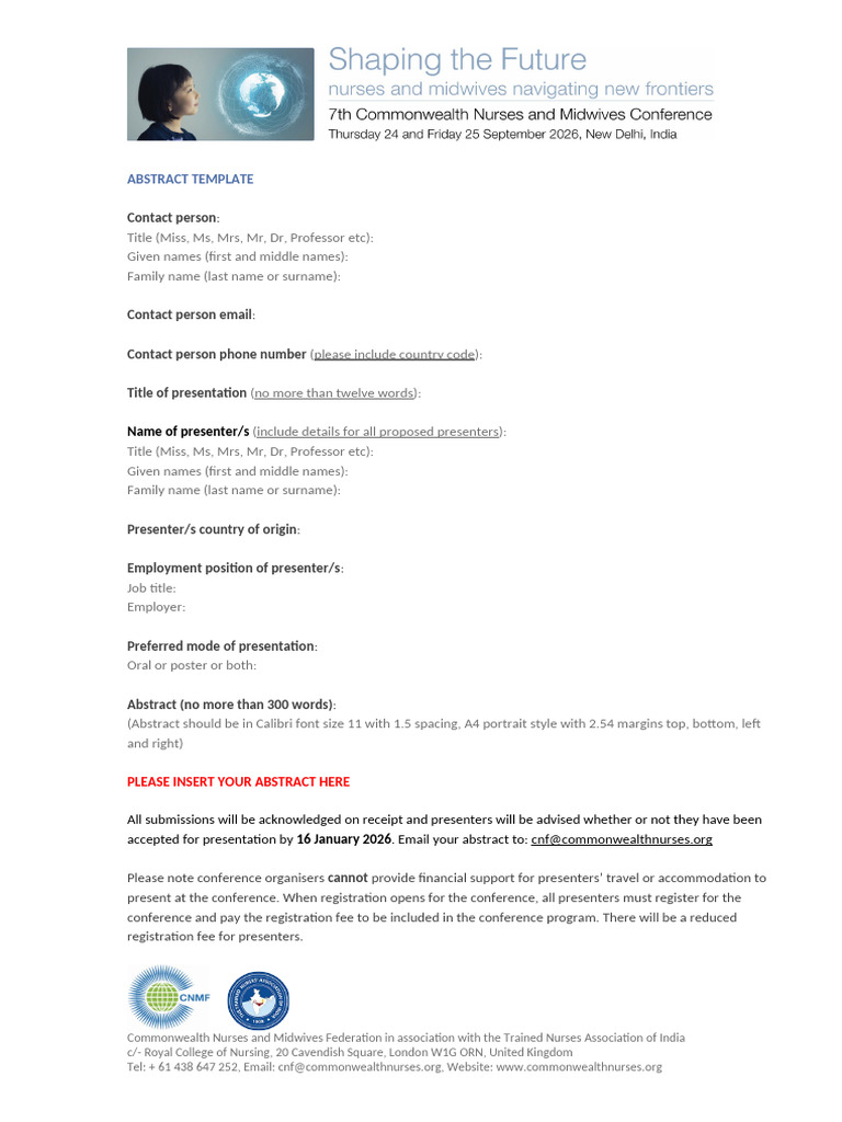 CNMF2026 Conference Abstract Template | PDF
