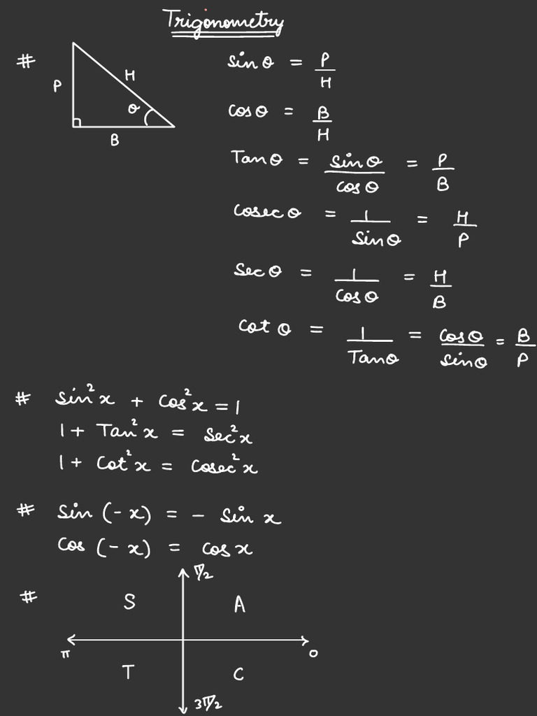 Ch 3 Trigonometry (1) | PDF | Combinatorics | Mathematical Objects