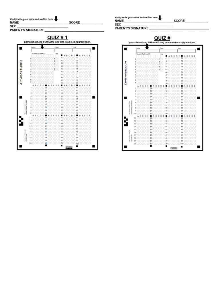 Zip Grade | PDF