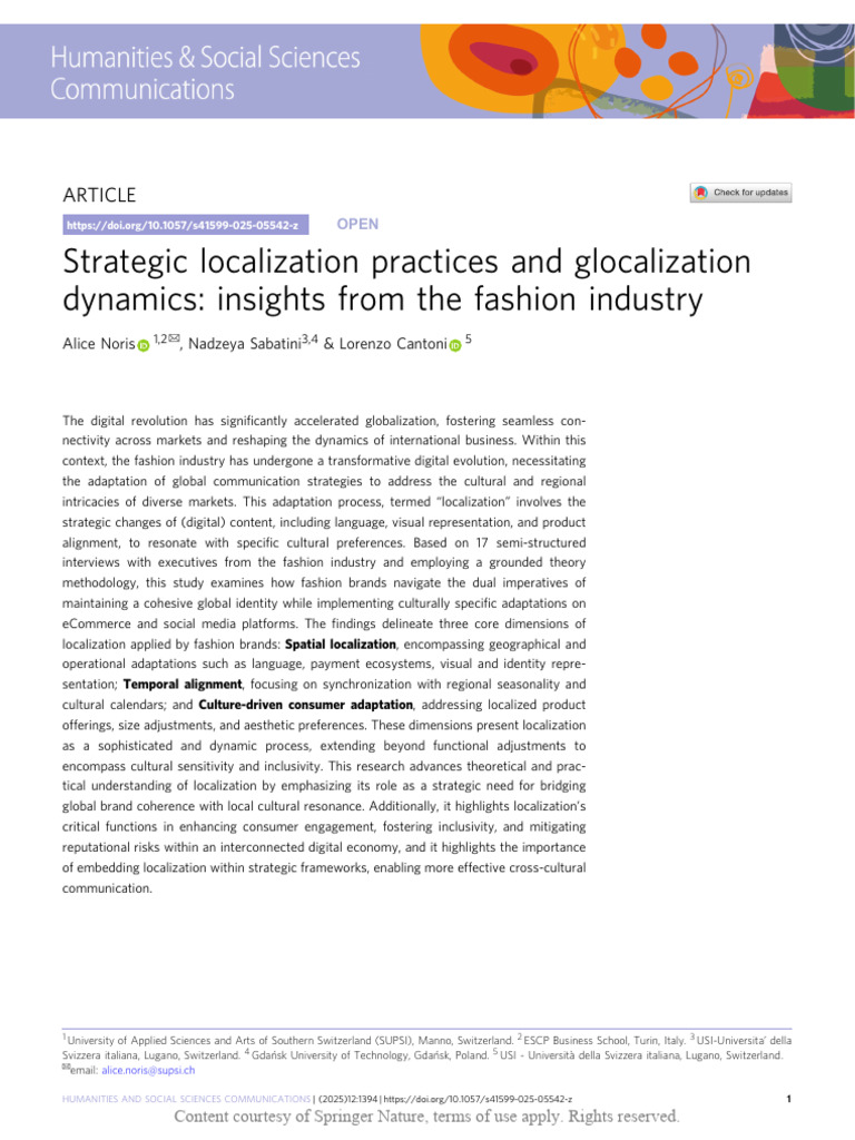 Strategic Localization Practices and Glocalization | PDF | Brand | Fashion