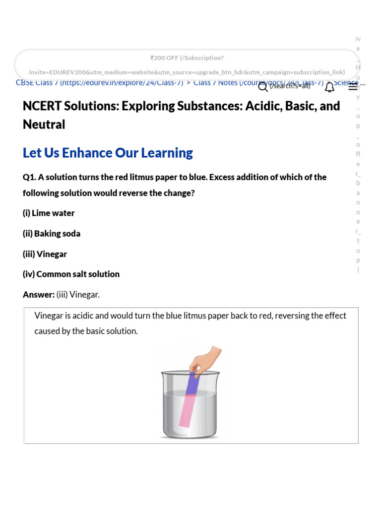 NCERT Solutions for Class 7 Science Chapter 2 Exploring Substances ...