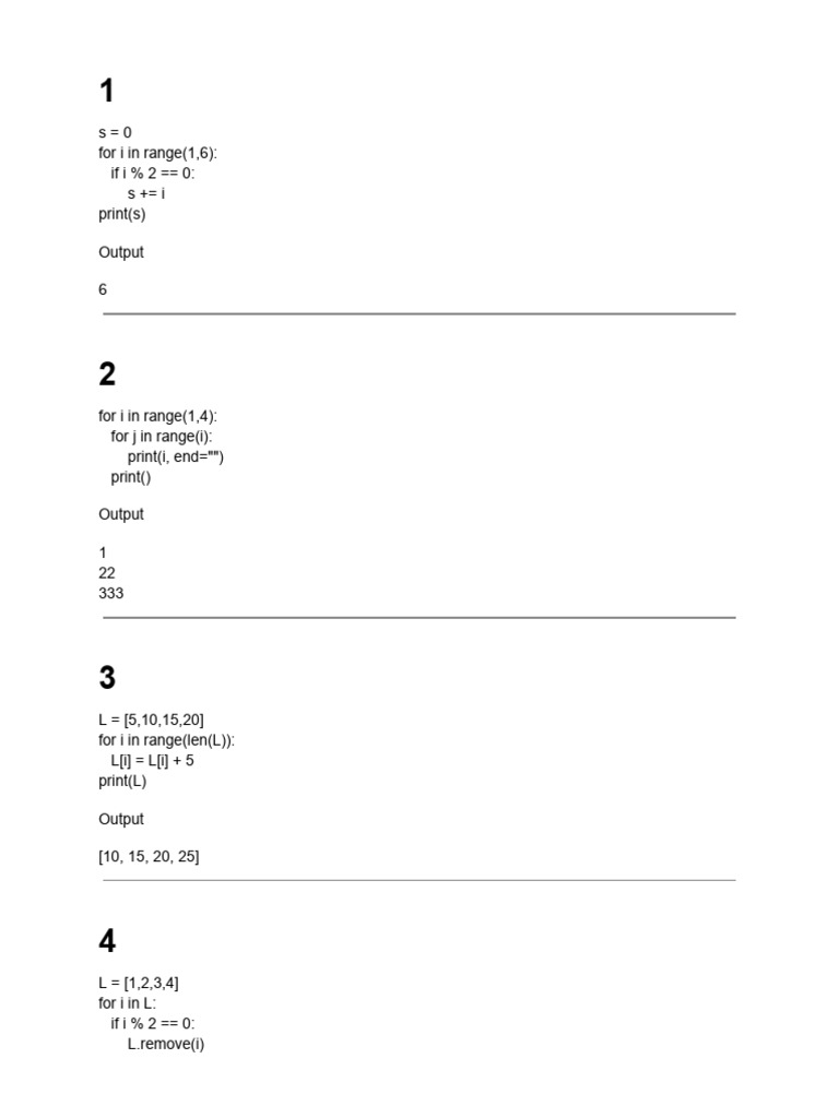 Output Based Questions for Practice | PDF