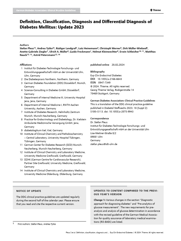 Definition, Classification, Diagnosis and Differential Diagnosis Of