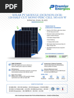 550W Solar Panel Technical Datasheet | PDF | Solar Panel | Solar Power